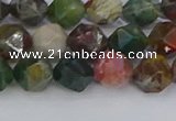 CAA1027 15.5 inches 8mm faceted nuggets Indian agate beads