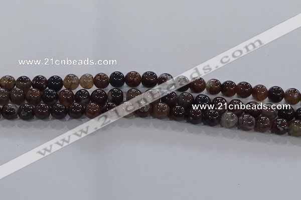 CAA1037 15.5 inches 8mm round dragon veins agate beads wholesale