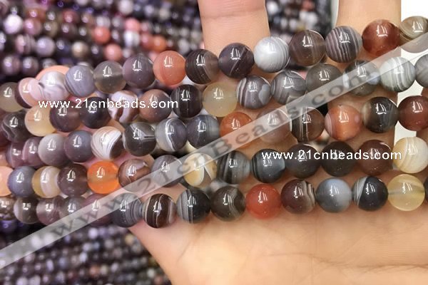 CAA1252 15.5 inches 8mm round Botswana agate beads wholesale
