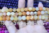 CAA1404 15.5 inches 8mm round matte druzy agate beads