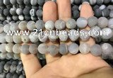 CAA1417 15.5 inches 10mm round matte druzy agate beads