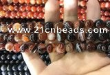CAA1623 15.5 inches 10mm round banded agate beads wholesale