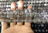 CAA1632 15.5 inches 10mm faceted round banded agate beads