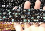 CAA1766 15 inches 8mm faceted round fire crackle agate beads