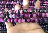 CAA1778 15 inches 10mm faceted round fire crackle agate beads