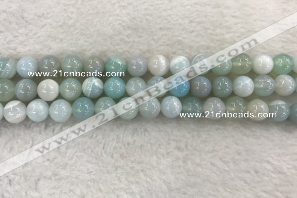 CAA1843 15.5 inches 10mm round banded agate gemstone beads