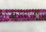 CAA1882 15.5 inches 8mm round banded agate gemstone beads