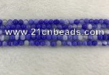CAA1940 15.5 inches 4mm round banded agate gemstone beads