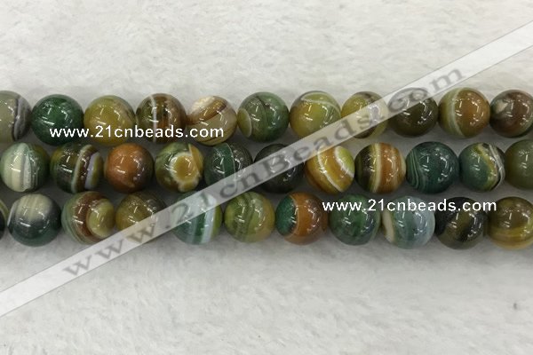 CAA1966 15.5 inches 16mm round banded agate gemstone beads