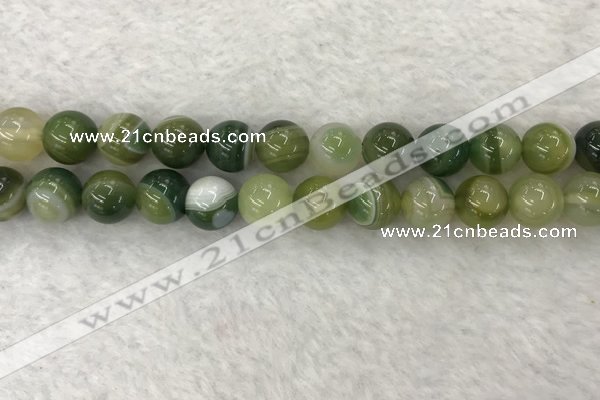CAA1984 15.5 inches 12mm round banded agate gemstone beads
