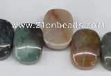 CAA199 Top-drilled 15*20mm oval indian agate beads wholesale
