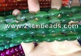 CAA2125 15.5 inches 10*14mm drum agate beads wholesale