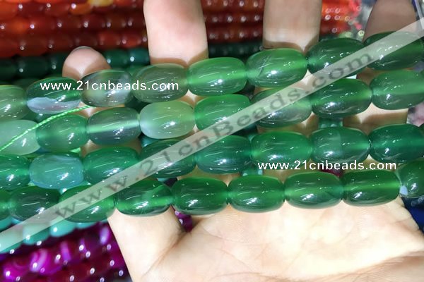 CAA2125 15.5 inches 10*14mm drum agate beads wholesale