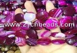 CAA2173 15.5 inches 15*20mm oval banded agate beads wholesale
