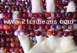 CAA2234 15.5 inches 8mm faceted round banded agate beads