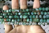CAA2286 15.5 inches 6mm faceted round banded agate beads