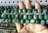 CAA2288 15.5 inches 10mm faceted round banded agate beads