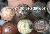 CAA2387 15.5 inches 10mm faceted round ocean agate beads wholesale