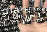CAA2735 15.5 inches 14*21mm - 16*22mm drum tibetan agate dzi beads