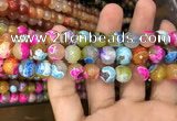 CAA3054 15 inches 10mm faceted round fire crackle agate beads wholesale