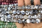 CAA3071 15 inches 10mm faceted round fire crackle agate beads wholesale