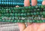 CAA3341 15 inches 8mm faceted round agate beads wholesale