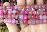 CAA3351 15 inches 8mm faceted round agate beads wholesale