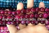 CAA3369 15 inches 10mm faceted round agate beads wholesale