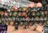 CAA3382 15 inches 10mm faceted round agate beads wholesale