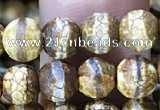 CAA3840 15 inches 6mm round tibetan agate beads wholesale