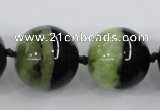 CAA410 15.5 inches 24mm round agate druzy geode gemstone beads