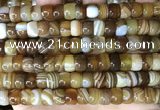 CAA4147 15.5 inches 6*9mm rondelle line agate beads wholesale