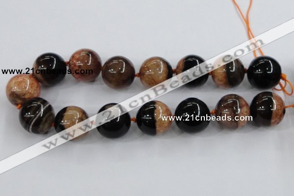 CAA415 15.5 inches 24mm round agate druzy geode gemstone beads