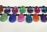 CAA4367 Top drilled 20*30mm freeform dragon veins agate beads