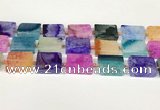 CAA4427 15.5 inches 15*20mm rectangle agate druzy geode beads