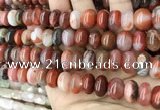 CAA4565 15.5 inches 8*13mm - 8*14mm rondelle south red agate beads