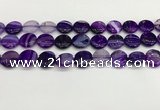 CAA4597 15.5 inches 14mm flat round banded agate beads wholesale