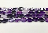 CAA4654 15.5 inches 12*16mm oval banded agate beads wholesale