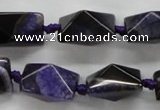 CAA468 15.5 inches 16*16*20mm pyramid agate druzy geode beads