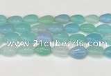 CAA4714 15.5 inches 15*20mm flat teardrop banded agate beads wholesale