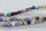 CAA50 15.5 inches 4mm round dyed white agate gemstone beads