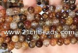 CAA5048 15.5 inches 8mm round dragon veins agate beads wholesale