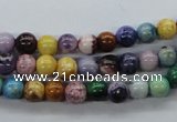 CAA51 15.5 inches 6mm round dyed white agate gemstone beads