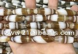 CAA5122 15.5 inches 10*30mm rice striped agate beads wholesale
