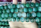 CAA5238 15.5 inches 14mm faceted round banded agate beads