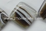 CAA525 15.5 inches 30*30mm diamond madagascar agate beads