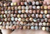 CAA5271 15.5 inches 6mm round natural red crazy lace agate beads