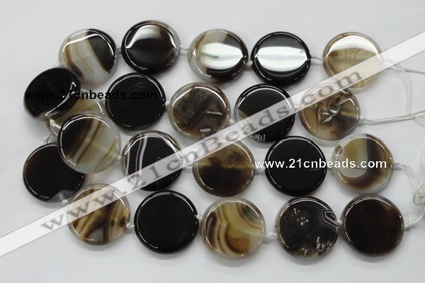 CAA528 15.5 inches 34mm flat round madagascar agate beads