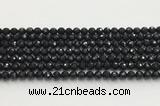 CAA5337 15.5 inches 6mm faceted round black onyx beads wholesale