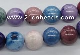 CAA54 15.5 inches 12mm round dyed white agate gemstone beads
